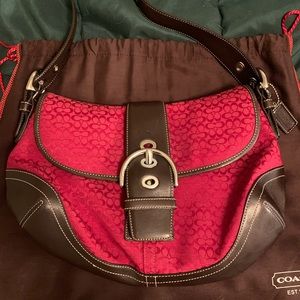 Coach Y2K Mini Hobo in Red